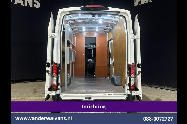 Ford Transit 2.0 TDCI 130pk L4H3 Jumbo Euro6 *Post NL inrichting* Airco | Camera | Apple Carplay LED, Cruisecontrol, Android Auto, Sidebars, Verwarmde Voorruit, Schappen, Doorloopdeur, Parkeersensoren