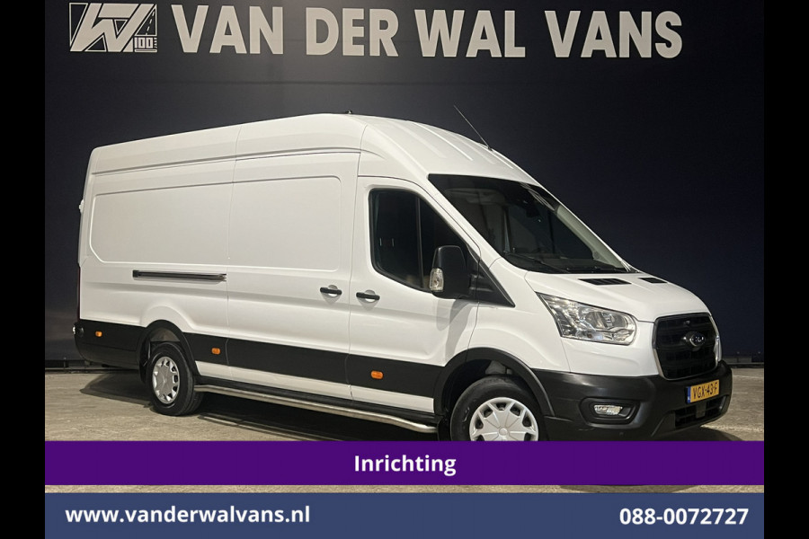 Ford Transit 2.0 TDCI 130pk L4H3 Jumbo Euro6 *Post NL inrichting* Airco | Camera | Apple Carplay LED, Cruisecontrol, Android Auto, Sidebars, Verwarmde Voorruit, Schappen, Doorloopdeur, Parkeersensoren