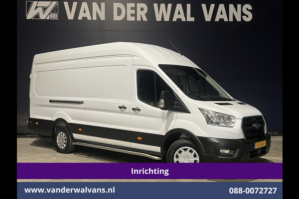 Ford Transit 2.0 TDCI 130pk L4H3 Jumbo Euro6 *Post NL inrichting* Airco | Camera | Apple Carplay LED, Cruisecontrol, Android Auto, Sidebars, Verwarmde Voorruit, Schappen, Doorloopdeur, Parkeersensoren