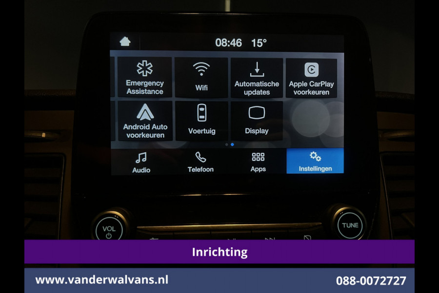 Ford Transit 2.0 TDCI 130pk L4H3 Jumbo Euro6 *Post NL inrichting* Airco | Camera | Apple Carplay LED, Cruisecontrol, Android Auto, Sidebars, Verwarmde Voorruit, Schappen, Doorloopdeur, Parkeersensoren