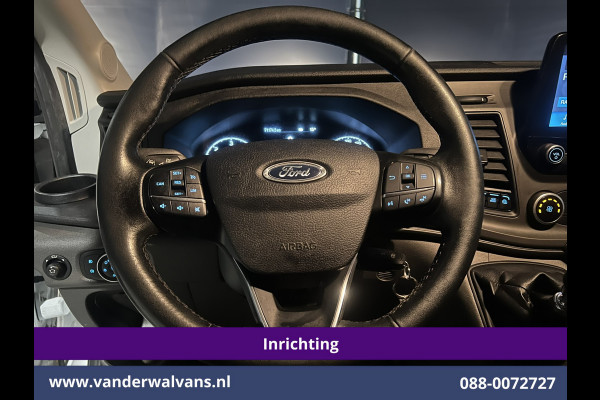Ford Transit 2.0 TDCI 130pk L4H3 Jumbo Euro6 *Post NL inrichting* Airco | Camera | Apple Carplay LED, Cruisecontrol, Android Auto, Sidebars, Verwarmde Voorruit, Schappen, Doorloopdeur, Parkeersensoren