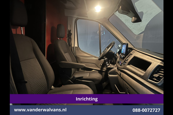 Ford Transit 2.0 TDCI 130pk L4H3 Jumbo Euro6 *Post NL inrichting* Airco | Camera | Apple Carplay LED, Cruisecontrol, Android Auto, Sidebars, Verwarmde Voorruit, Schappen, Doorloopdeur, Parkeersensoren