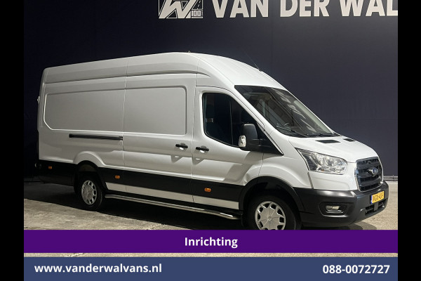 Ford Transit 2.0 TDCI 130pk L4H3 Jumbo Euro6 *Post NL inrichting* Airco | Camera | Apple Carplay LED, Cruisecontrol, Android Auto, Sidebars, Verwarmde Voorruit, Schappen, Doorloopdeur, Parkeersensoren