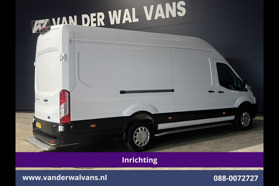 Ford Transit 2.0 TDCI 130pk L4H3 Jumbo Euro6 *Post NL inrichting* Airco | Camera | Apple Carplay LED, Cruisecontrol, Android Auto, Sidebars, Verwarmde Voorruit, Schappen, Doorloopdeur, Parkeersensoren