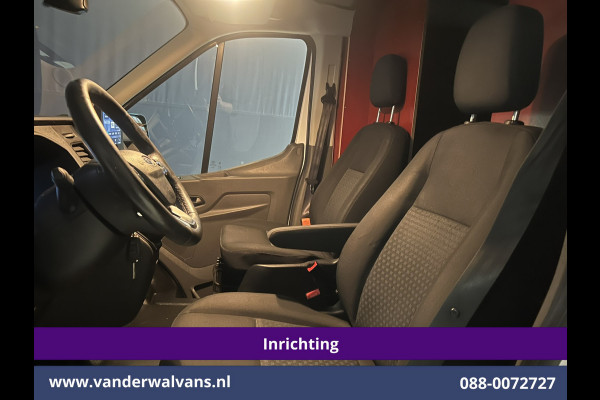 Ford Transit 2.0 TDCI 130pk L4H3 Jumbo Euro6 *Post NL inrichting* Airco | Camera | Apple Carplay LED, Cruisecontrol, Android Auto, Sidebars, Verwarmde Voorruit, Schappen, Doorloopdeur, Parkeersensoren