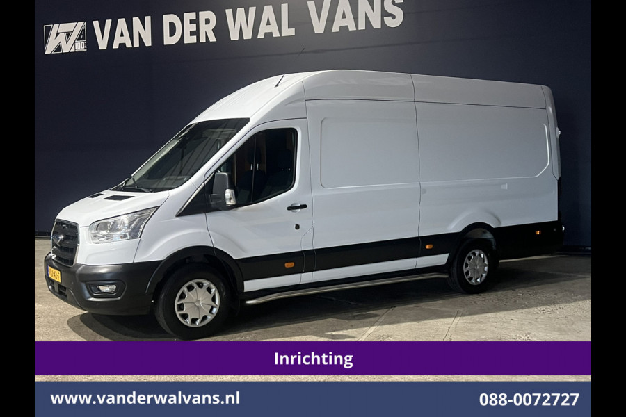 Ford Transit 2.0 TDCI 130pk L4H3 Jumbo Euro6 *Post NL inrichting* Airco | Camera | Apple Carplay LED, Cruisecontrol, Android Auto, Sidebars, Verwarmde Voorruit, Schappen, Doorloopdeur, Parkeersensoren