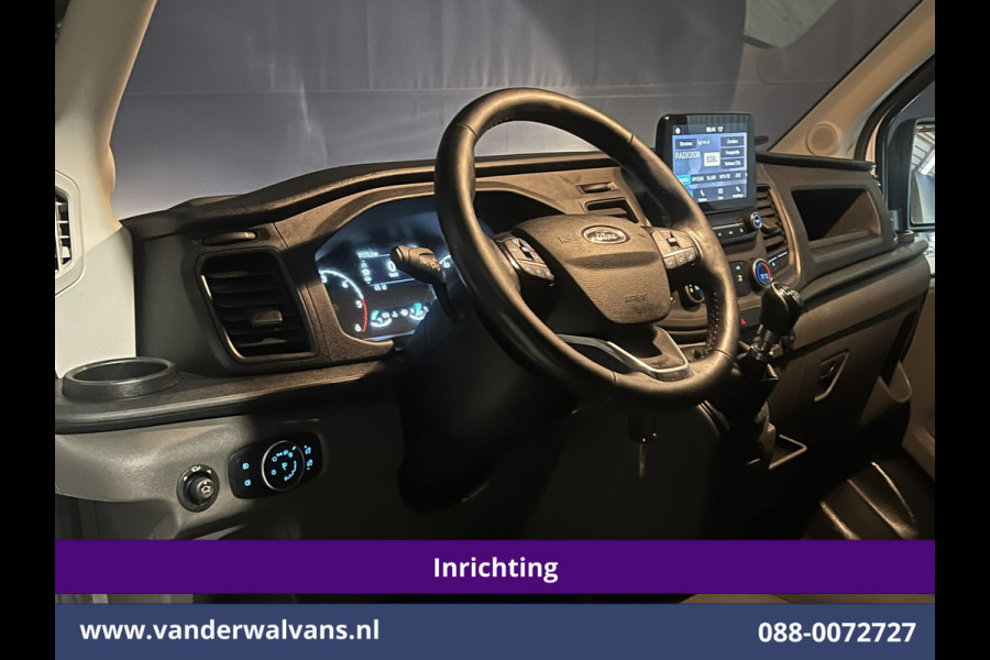 Ford Transit 2.0 TDCI 130pk L4H3 Jumbo Euro6 *Post NL inrichting* Airco | Camera | Apple Carplay LED, Cruisecontrol, Android Auto, Sidebars, Verwarmde Voorruit, Schappen, Doorloopdeur, Parkeersensoren