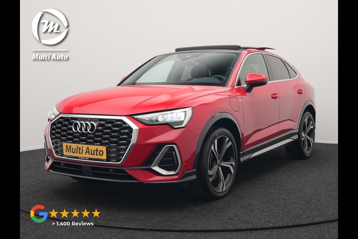 Audi Q3 Sportback 45 TFSI e S Line Plug In Hybrid 245pk Dealer O.H PHEV | Panodak | Adaptive Cruise | Lederen Sportstoelen Memory & Verwarmd | Sfeerverlichting | Camera | Virtual | Blis | Navigatie | DAB | Audi Q3 Sportback 45 TFSI e S Line Plug In Hybrid 245pk Dealer O.H PHEV | Panodak | Adaptive Cruise | Lederen Sportstoelen Memory & Verwarmd | Sfeerverlichting | Camera | Virtual | Blis | Navigatie | DAB |