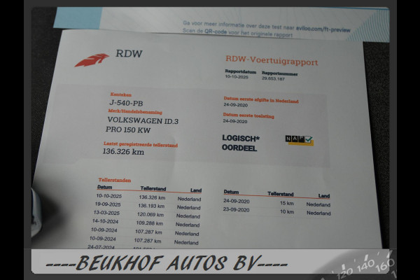 Volkswagen ID.3 First Plus 58 kWh Trekhaak Carplay Soh 92%