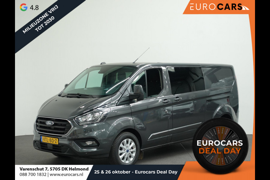 Ford Transit Custom 300 2.0 TDCI L2H1 Limited Dubbele Cabine Automaat Navigatie Airco 2 Schuifdeuren Trekhaak PDC  Carplay  DAB