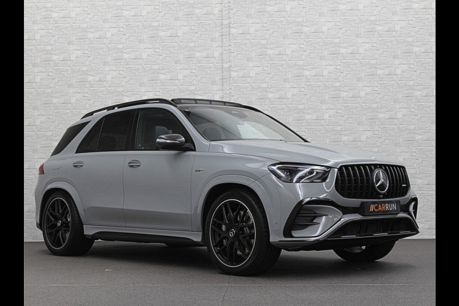 Mercedes-Benz GLE AMG 53 Hybrid | Nieuw! | Panorama | 360 Camera | ACC | Stoelventilatie | Burmester | Alpine-Grijs | Multi-Beam LED | Stoelverwarming V+A | Keyless-Go | Head-Up | AMG Drive-Unit | Trekhaak | 4-Zone Clima | Luchtvering | 22 inch | Magic-Vision | Standkachel | Carplay |