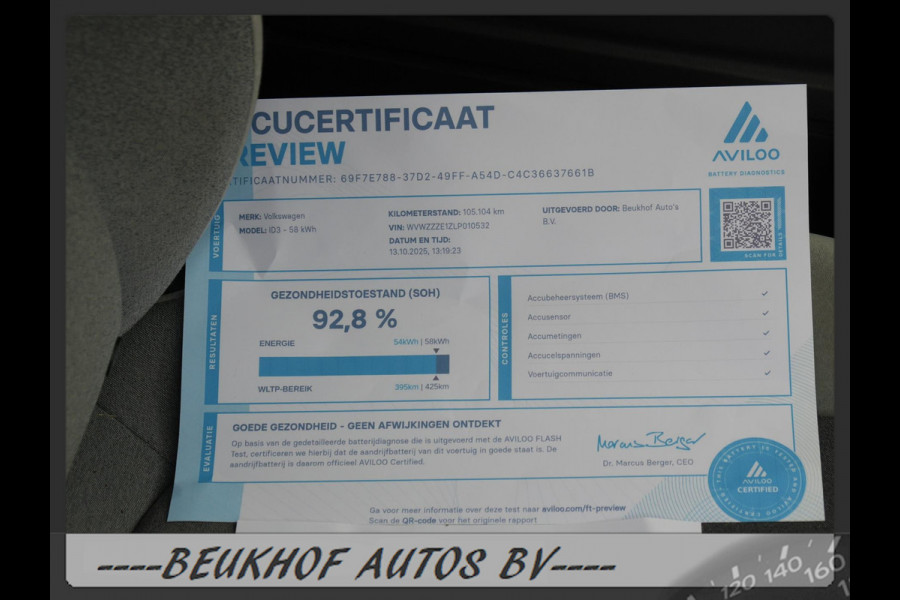 Volkswagen ID.3 First Plus 58 kWh Trekhaak Carplay Soh 92.8%