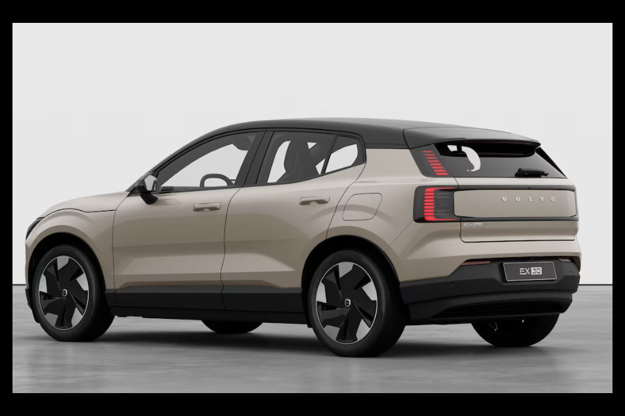 Volvo EX30 272PK Automaat Single Ext. Range Plus Europa / Elektrische stoelen met geheugen / Stoel - en stuurwielverwarming / Harman Kardon audio / Elektrische achterklep / Keyless entry / Adaptieve Cruise Control / BLIS / Dodehoek Detectie / Parkeersensoren voor en achter / Achteruitrijcamera / Warmtepomp / Google Services/