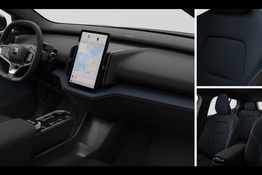 Volvo EX30 272PK Automaat Single Ext. Range Plus Europa / Elektrische stoelen met geheugen / Stoel - en stuurwielverwarming / Harman Kardon audio / Elektrische achterklep / Keyless entry / Adaptieve Cruise Control / BLIS / Dodehoek Detectie / Parkeersensoren voor en achter / Achteruitrijcamera / Warmtepomp / Google Services/