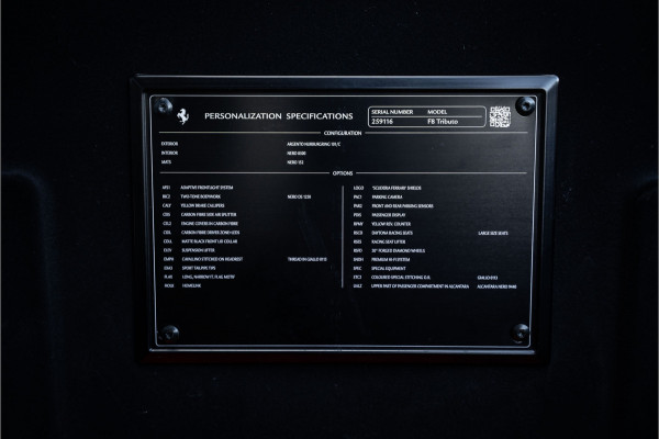 Ferrari F8 Tributo 3.9 V8 HELE - Argento Nurburgring | Passenger Display | Racing Seats | Lift