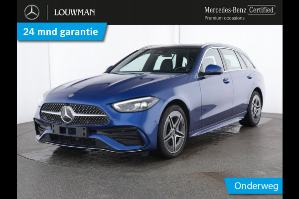 Mercedes-Benz C-Klasse Estate 300 e AMG Plug-In Hybride Edition AMG-Line | Panorama Schuif-Kanteldak | Alarm Klasse 3  |360° camera | Stuur en Stoelverwarming. Inclusief 24 maanden Mercedes-Benz Certified garantie voor Europa.