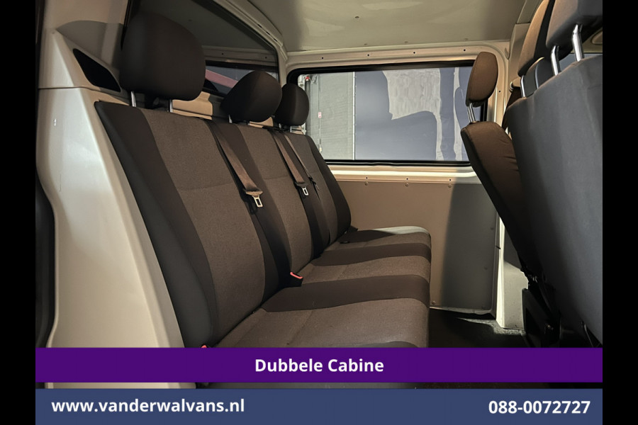 Volkswagen Transporter 2.0 TDI 150pk L2H1 Dubbele Cabine Euro6 Airco | 6-Zits | 2500kg Trekhaak Cruisecontrol, Bijrijdersbank
