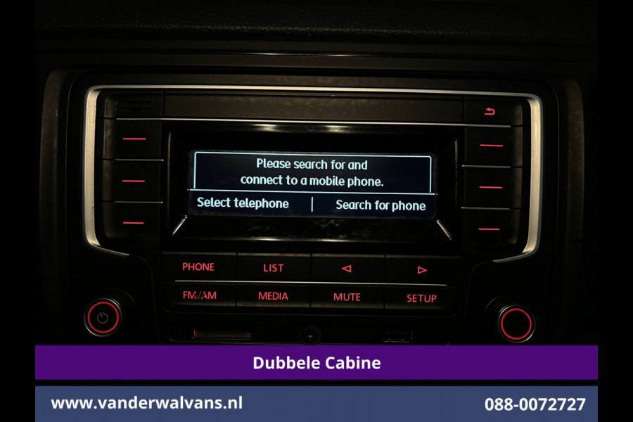 Volkswagen Transporter 2.0 TDI 150pk L2H1 Dubbele Cabine Euro6 Airco | 6-Zits | 2500kg Trekhaak Cruisecontrol, Bijrijdersbank