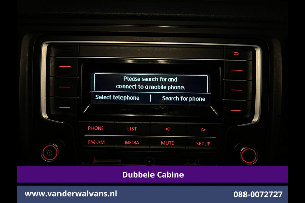Volkswagen Transporter 2.0 TDI 150pk L2H1 Dubbele Cabine Euro6 Airco | 6-Zits | 2500kg Trekhaak Cruisecontrol, Bijrijdersbank