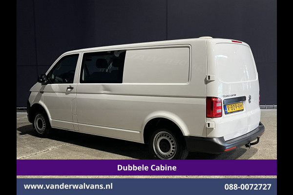 Volkswagen Transporter 2.0 TDI 150pk L2H1 Dubbele Cabine Euro6 Airco | 6-Zits | 2500kg Trekhaak Cruisecontrol, Bijrijdersbank