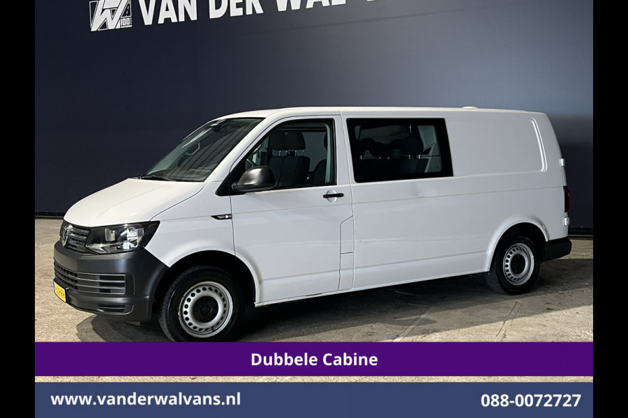 Volkswagen Transporter 2.0 TDI 150pk L2H1 Dubbele Cabine Euro6 Airco | 6-Zits | 2500kg Trekhaak Cruisecontrol, Bijrijdersbank