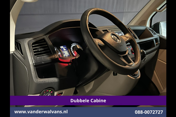 Volkswagen Transporter 2.0 TDI 150pk L2H1 Dubbele Cabine Euro6 Airco | 6-Zits | 2500kg Trekhaak Cruisecontrol, Bijrijdersbank