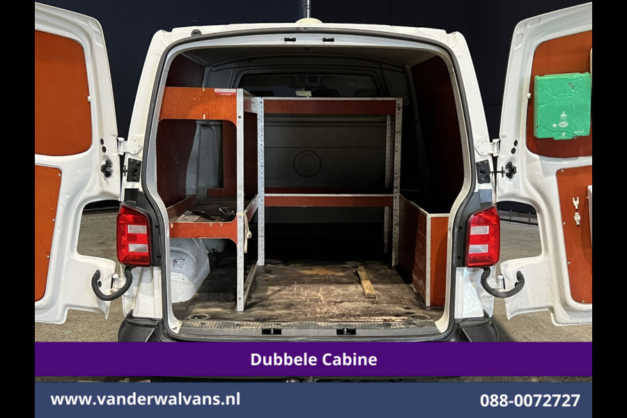 Volkswagen Transporter 2.0 TDI 150pk L2H1 Dubbele Cabine Euro6 Airco | 6-Zits | 2500kg Trekhaak Cruisecontrol, Bijrijdersbank