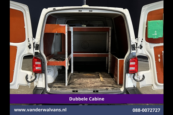 Volkswagen Transporter 2.0 TDI 150pk L2H1 Dubbele Cabine Euro6 Airco | 6-Zits | 2500kg Trekhaak Cruisecontrol, Bijrijdersbank