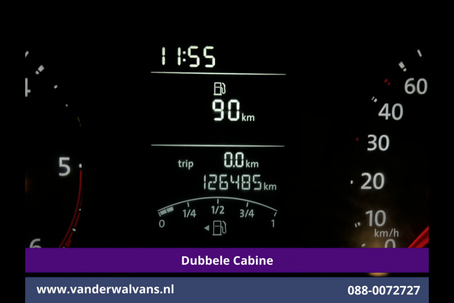 Volkswagen Transporter 2.0 TDI 150pk L2H1 Dubbele Cabine Euro6 Airco | 6-Zits | 2500kg Trekhaak Cruisecontrol, Bijrijdersbank