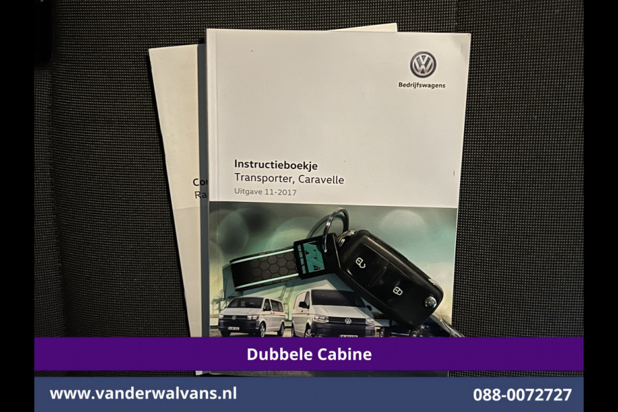 Volkswagen Transporter 2.0 TDI 150pk L2H1 Dubbele Cabine Euro6 Airco | 6-Zits | 2500kg Trekhaak Cruisecontrol, Bijrijdersbank