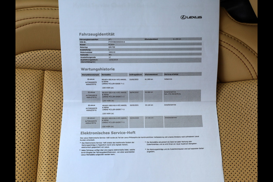 Lexus RC 300h F SPORT Line | Mark Levinson | Stoelventilatie | Safety Pac Lexus RC 300h F SPORT Line | Mark Levinson | Stoelventilatie | Safety Pac