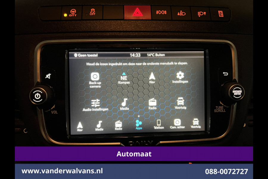 Iveco Daily 35S16V 157pk Automaat 3500kg Trekhaak L2H1 inrichting Automaat Euro6 Airco | Camera | Navigatie Cruisecontrol, Omvormer, LED, Chauffeursstoel, Bijrijdersbank