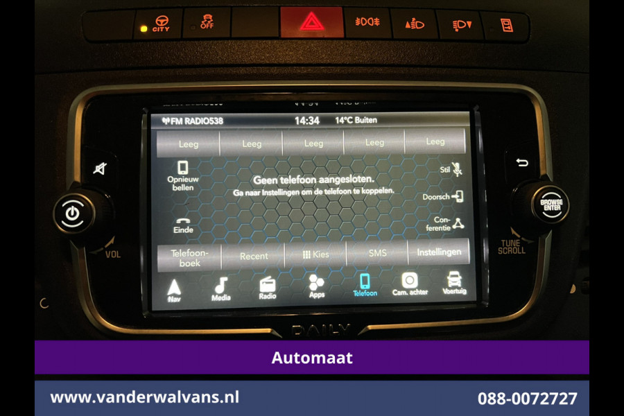 Iveco Daily 35S16V 157pk Automaat 3500kg Trekhaak L2H1 inrichting Automaat Euro6 Airco | Camera | Navigatie Cruisecontrol, Omvormer, LED, Chauffeursstoel, Bijrijdersbank