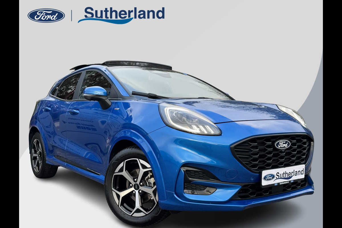 Ford Puma 1.0 EcoBoost Hybrid ST-Line Automaat 125pk | Panoramadak | Trekhaak afneembaar | Winter Pack | Adaptive cruise control | Elektrische achterklep | Matrix LED | Keyless Entry | Navigatiesysteem | Privacy glass Ford Puma 1.0 EcoBoost Hybrid ST-Line Automaat 125pk | Panoramadak | Trekhaak afneembaar | Winter Pack | Adaptive cruise control | Elektrische achterklep | Matrix LED | Keyless Entry | Navigatiesysteem | Privacy glass