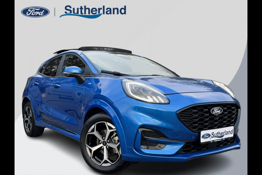 Ford Puma 1.0 EcoBoost Hybrid ST-Line Automaat 125pk | Panoramadak | Trekhaak afneembaar | Winter Pack | Adaptive cruise control  | Elektrische achterklep | Matrix LED | Keyless Entry | Navigatiesysteem | Privacy glass