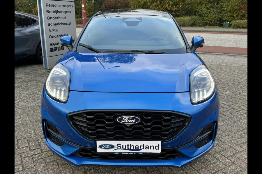 Ford Puma 1.0 EcoBoost Hybrid ST-Line Automaat 125pk | Panoramadak | Trekhaak afneembaar | Winter Pack | Adaptive cruise control  | Elektrische achterklep | Matrix LED | Keyless Entry | Navigatiesysteem | Privacy glass