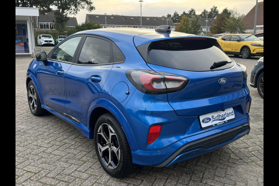 Ford Puma 1.0 EcoBoost Hybrid ST-Line Automaat 125pk | Panoramadak | Trekhaak afneembaar | Winter Pack | Adaptive cruise control  | Elektrische achterklep | Matrix LED | Keyless Entry | Navigatiesysteem | Privacy glass