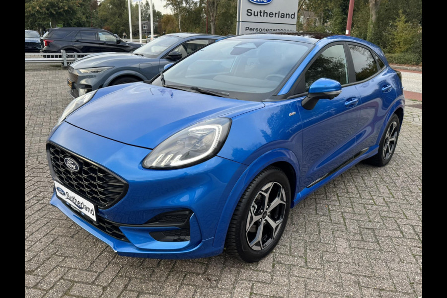 Ford Puma 1.0 EcoBoost Hybrid ST-Line Automaat 125pk | Panoramadak | Trekhaak afneembaar | Winter Pack | Adaptive cruise control  | Elektrische achterklep | Matrix LED | Keyless Entry | Navigatiesysteem | Privacy glass