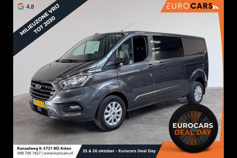 Ford Transit Custom 300 2.0 TDCI L2H1 Limited Dubbele Cabine Navigatie Airco 2 Schuifdeuren Trekhaak Parkeersensoren Carplay DAB