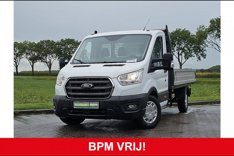 Ford Transit 350 2.0 TDCI L3 Open Laadbak Airco Euro6 131 PK Oh-Historie 1e Eigenaar!