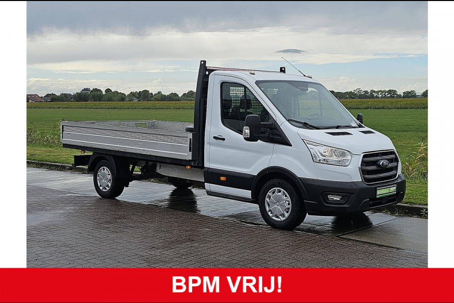 Ford Transit 350 2.0 TDCI L3 Open Laadbak Airco Euro6 131 PK Oh-Historie 1e Eigenaar!
