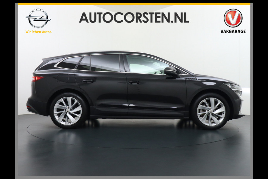 Škoda ENYAQ iV 80 Adaptive Cr. Pano-dak 360° Matrix-Led PDC-a+v Camera Apple Carplay Android Auto Navi Ecc Keyless Stuur+Stoelverwarming+1/2 Le Assistentie Pakket Climate-pakket Comfort-pakket E-call Keyless Licht-pakket Led Matrix 1e Eig.Orig.Nederlandse Auto Grootste Accupakket 11kw thuisladen SOH 92% ruim 55.000 nieuw