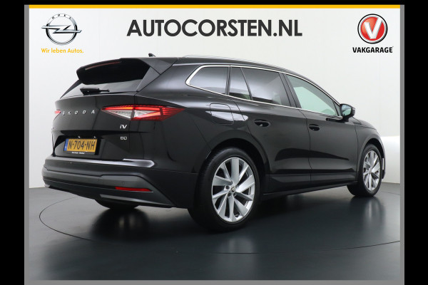 Škoda ENYAQ iV 80 Adaptive Cr. Pano-dak 360° Matrix-Led PDC-a+v Camera Apple Carplay Android Auto Navi Ecc Keyless Stuur+Stoelverwarming+1/2 Le Assistentie Pakket Climate-pakket Comfort-pakket E-call Keyless Licht-pakket Led Matrix 1e Eig.Orig.Nederlandse Auto Grootste Accupakket 11kw thuisladen SOH 92% ruim 55.000 nieuw