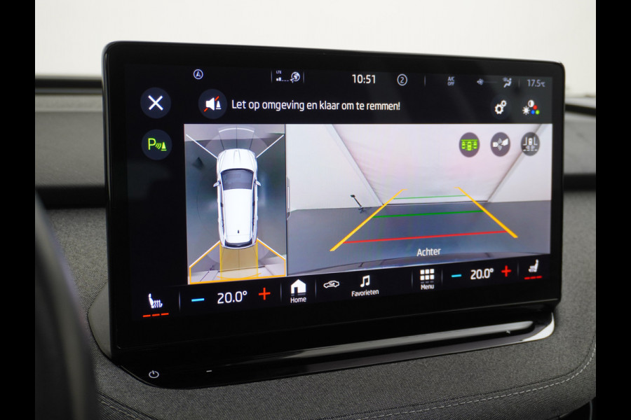 Škoda ENYAQ iV 80 Adaptive Cr. Pano-dak 360° Matrix-Led PDC-a+v Camera Apple Carplay Android Auto Navi Ecc Keyless Stuur+Stoelverwarming+1/2 Le Assistentie Pakket Climate-pakket Comfort-pakket E-call Keyless Licht-pakket Led Matrix 1e Eig.Orig.Nederlandse Auto Grootste Accupakket 11kw thuisladen SOH 92% ruim 55.000 nieuw