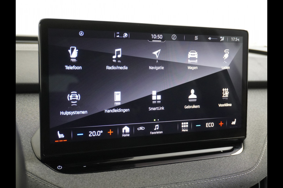 Škoda ENYAQ iV 80 Adaptive Cr. Pano-dak 360° Matrix-Led PDC-a+v Camera Apple Carplay Android Auto Navi Ecc Keyless Stuur+Stoelverwarming+1/2 Le Assistentie Pakket Climate-pakket Comfort-pakket E-call Keyless Licht-pakket Led Matrix 1e Eig.Orig.Nederlandse Auto Grootste Accupakket 11kw thuisladen SOH 92% ruim 55.000 nieuw