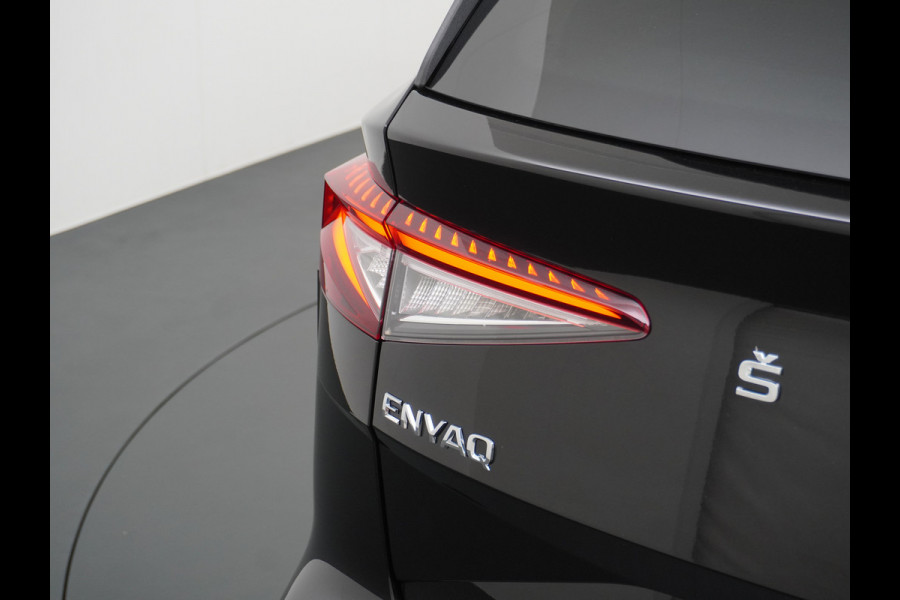 Škoda ENYAQ iV 80 Adaptive Cr. Pano-dak 360° Matrix-Led PDC-a+v Camera Apple Carplay Android Auto Navi Ecc Keyless Stuur+Stoelverwarming+1/2 Le Assistentie Pakket Climate-pakket Comfort-pakket E-call Keyless Licht-pakket Led Matrix 1e Eig.Orig.Nederlandse Auto Grootste Accupakket 11kw thuisladen SOH 92% ruim 55.000 nieuw