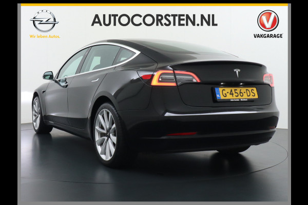Tesla Model 3 RWD SR+ 60kWh 325PK 19"Lmv  AutoPilot Leder PanoDak Adaptive-Cruise Lmv Camera's Elektr.-Stuur+Stoelen+Spiegels+Geheugen+Easy-En Navi LED Comfortstoelen ACC DAB Voorverwarmen interieur via App Keyless via Telefoonsleutel One-Pedal-Drive 1e Eigenaar Origineel Nederlandse auto tot 11kw laden thuis! 1.584kg licht!