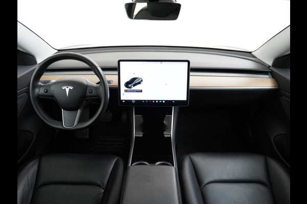 Tesla Model 3 RWD SR+ 60kWh 325PK 19"Lmv  AutoPilot Leder PanoDak Adaptive-Cruise Lmv Camera's Elektr.-Stuur+Stoelen+Spiegels+Geheugen+Easy-En Navi LED Comfortstoelen ACC DAB Voorverwarmen interieur via App Keyless via Telefoonsleutel One-Pedal-Drive 1e Eigenaar Origineel Nederlandse auto tot 11kw laden thuis! 1.584kg licht!