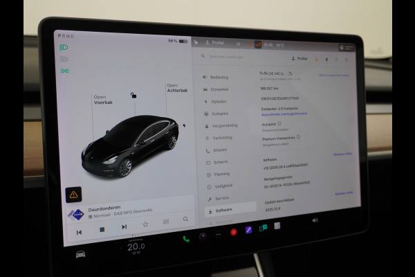 Tesla Model 3 RWD SR+ 60kWh 325PK 19"Lmv  AutoPilot Leder PanoDak Adaptive-Cruise Lmv Camera's Elektr.-Stuur+Stoelen+Spiegels+Geheugen+Easy-En Navi LED Comfortstoelen ACC DAB Voorverwarmen interieur via App Keyless via Telefoonsleutel One-Pedal-Drive 1e Eigenaar Origineel Nederlandse auto tot 11kw laden thuis! 1.584kg licht!