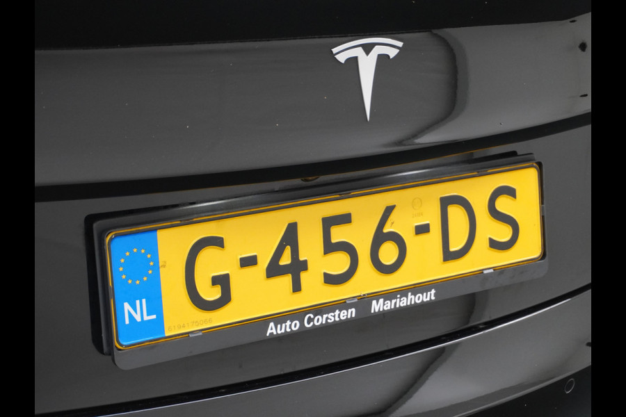 Tesla Model 3 RWD SR+ 60kWh 325PK 19"Lmv  AutoPilot Leder PanoDak Adaptive-Cruise Lmv Camera's Elektr.-Stuur+Stoelen+Spiegels+Geheugen+Easy-En Navi LED Comfortstoelen ACC DAB Voorverwarmen interieur via App Keyless via Telefoonsleutel One-Pedal-Drive 1e Eigenaar Origineel Nederlandse auto tot 11kw laden thuis! 1.584kg licht!